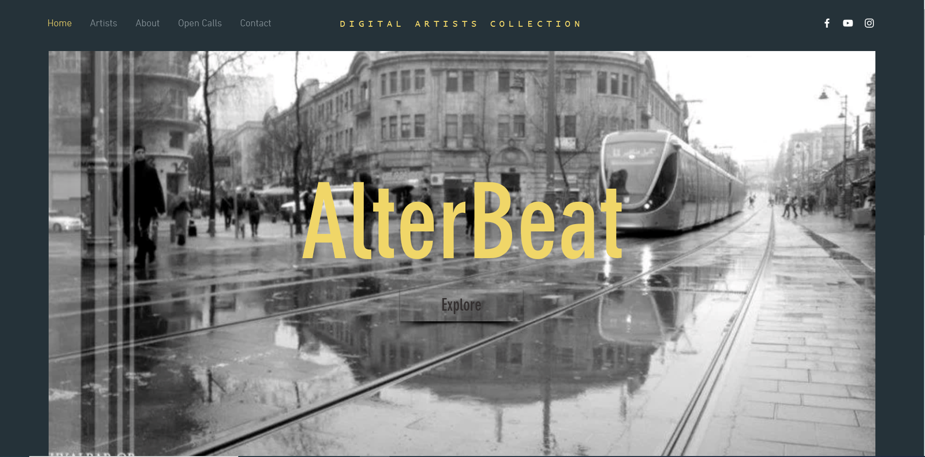 תוכן אתר לפלטפורמה לקידום אמנות "AlterBeat"