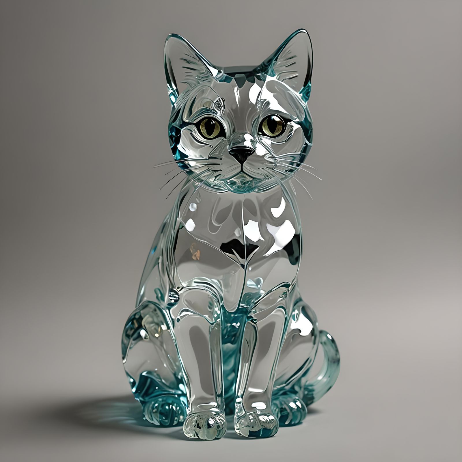 חתול עשוי זכוכית