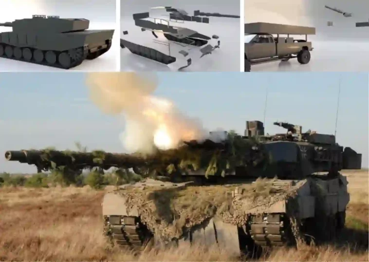 אוקראינה בונה טנק מסוג Leopard 2 כדי לשטות ברחפני קמיקזה רוסיים
