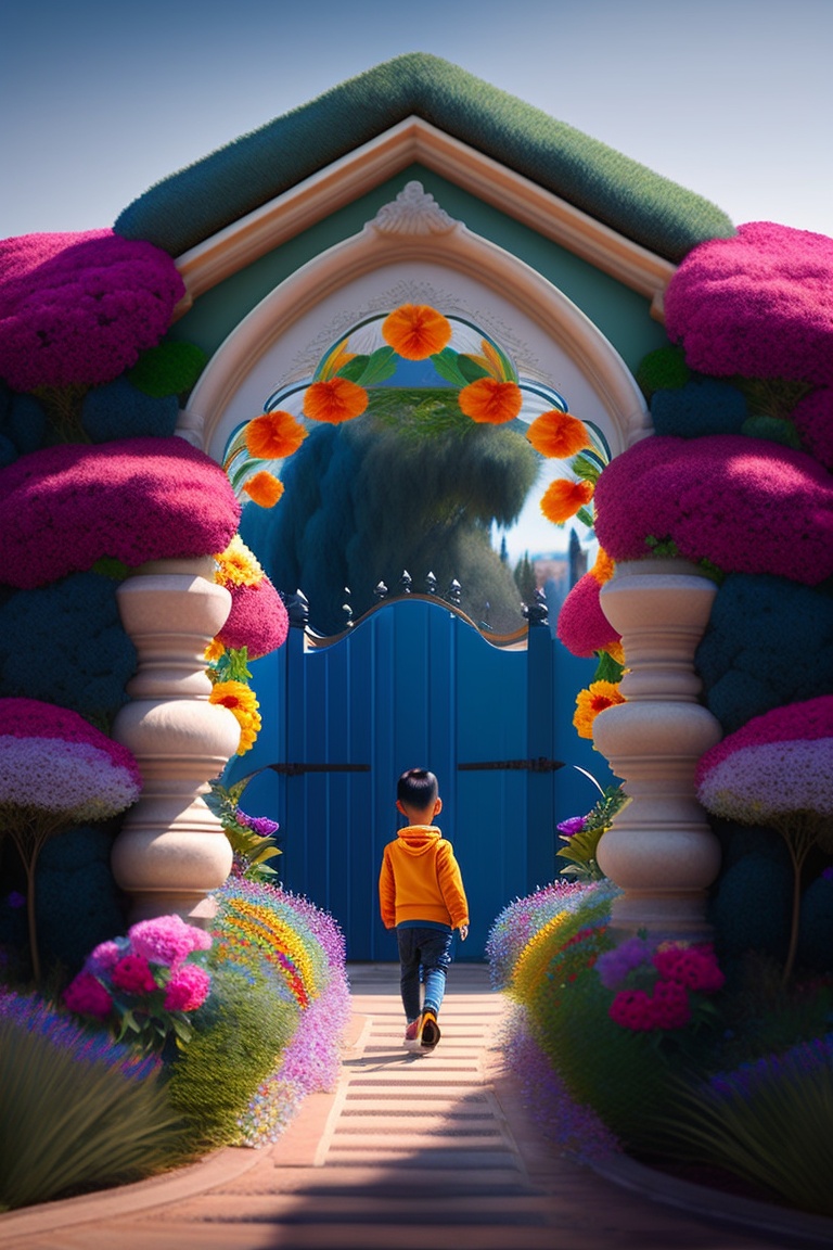 A boy enters a flower gate (4).jpg