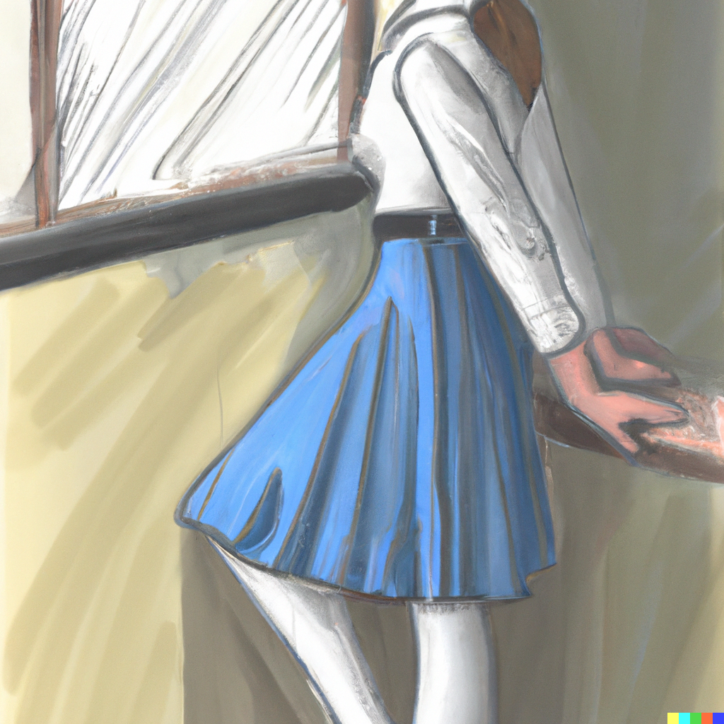 DALL·E 2022-07-31 20.16.16 - A realistic drawing of an ultra-Orthodox schoolgirl wearing a lig...png