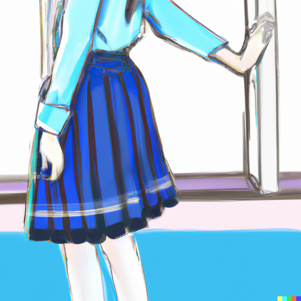 DALL·E 2022-07-31 20.24.32 - Realistic drawing of a schoolgirl wearing a long-sleeved light bl...png