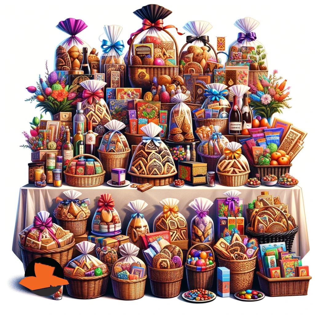 DALL·E 2024-01-30 18.09.20 - An illustration of a table laden with an abundance of mishloach m...jpg
