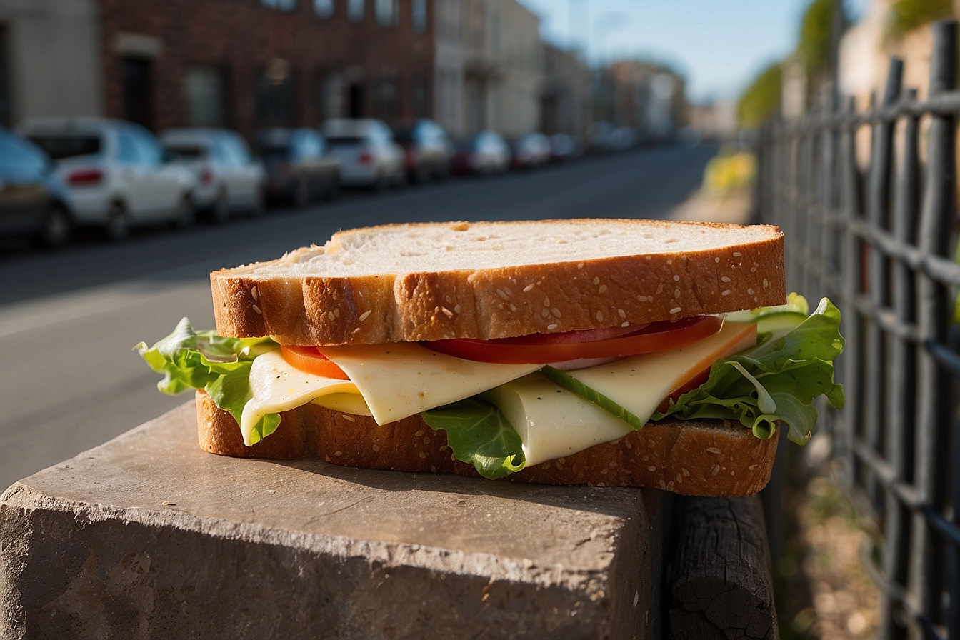 Default_A_sandwich_is_placed_on_a_fence_in_the_street_0 (1).jpg