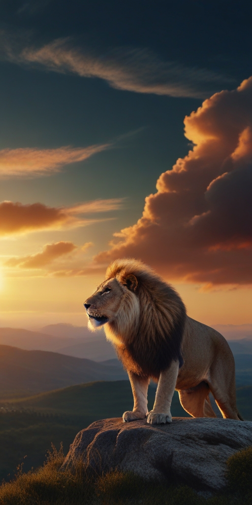 Default_A_tall_imposing_lion_standing_on_a_mountain_many_anima_3.jpg