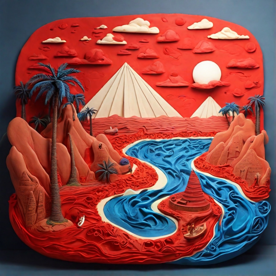 Default_The_Nile_Sea_is_red_the_image_is_made_of_plasticine_2.jpg