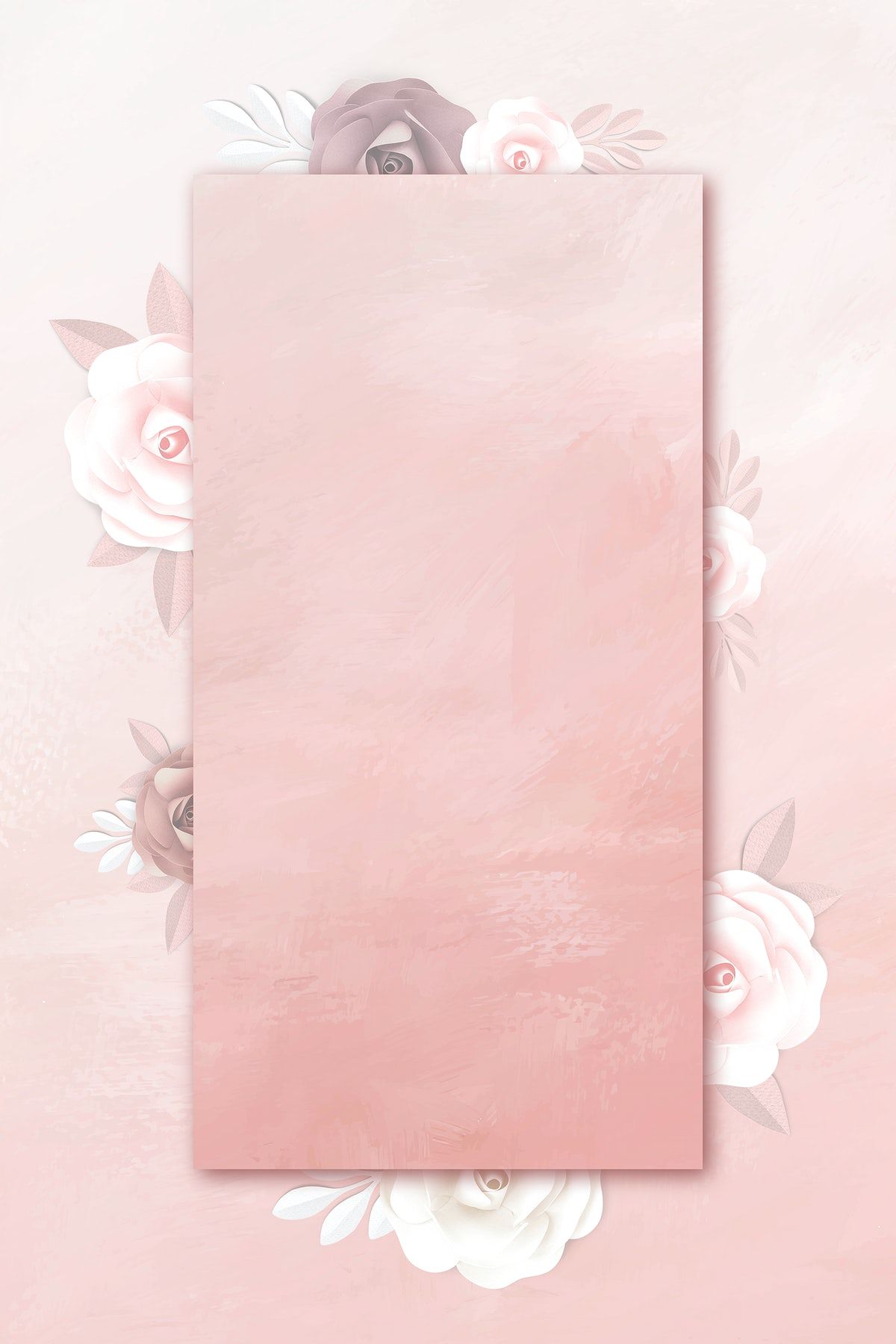 Download premium psd _ image of Rectangle paper craft flower frame vector by Techi about flora...jpg