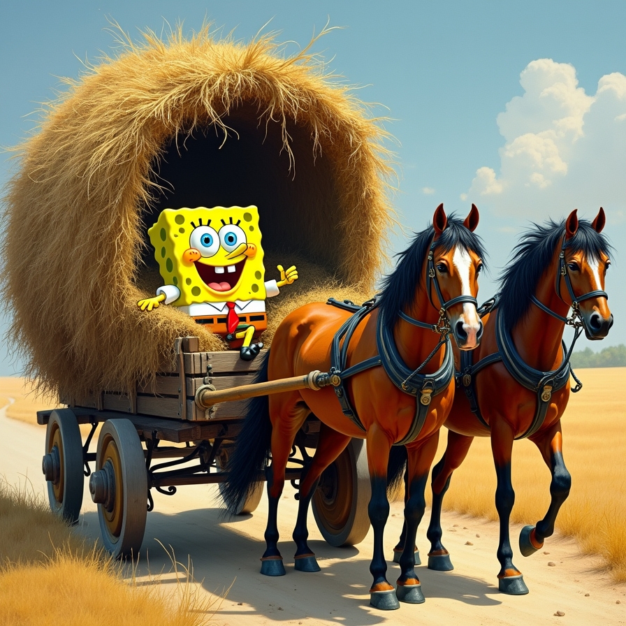 Flux_Dev_SpongeBob_lounges_in_a_rustic_wagon_loaded_with_fragr_3.jpeg