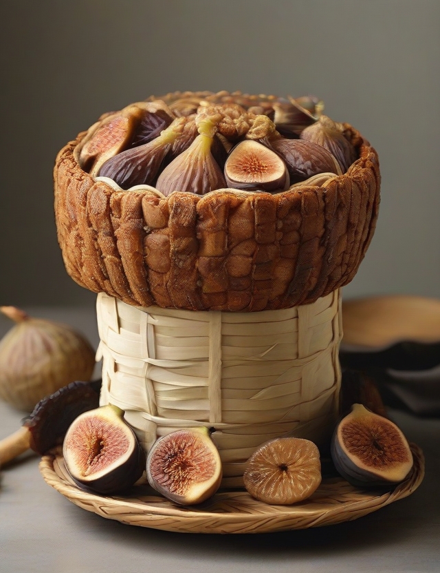 Leonardo_Diffusion_XL_A_tall_round_cake_made_of_dried_figs_pre_0.jpg
