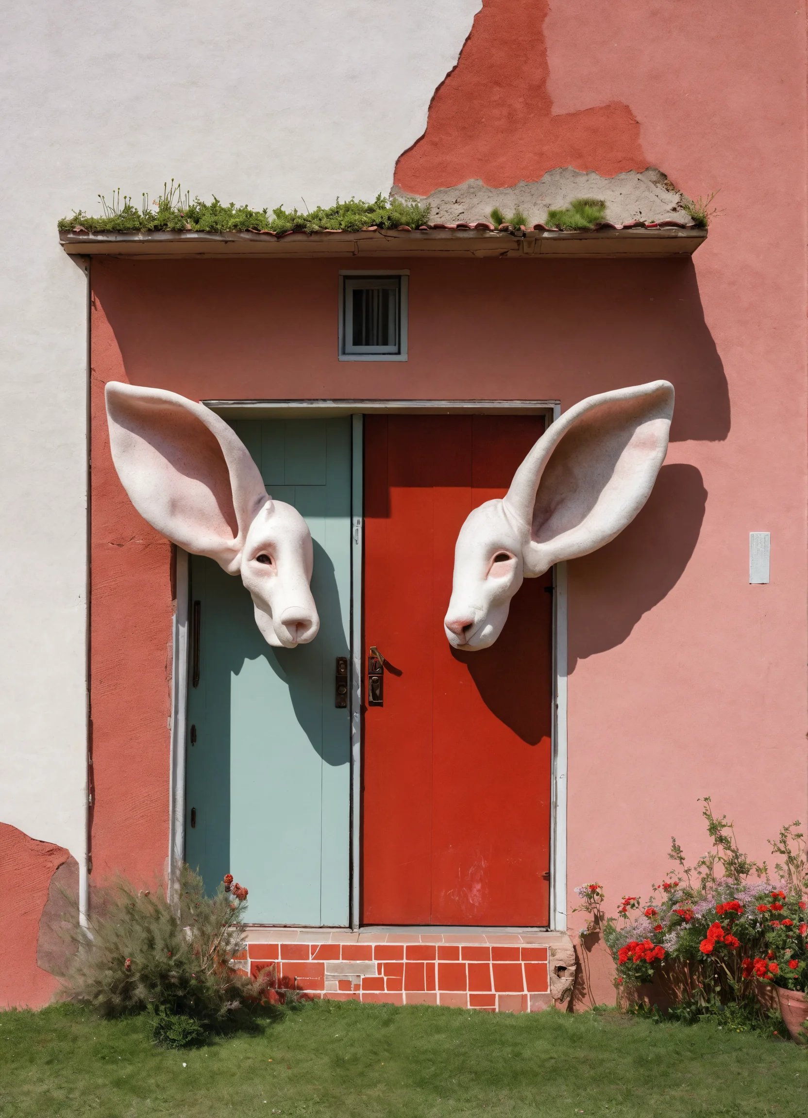 Two large human ears attached to the wall of a one.jpg