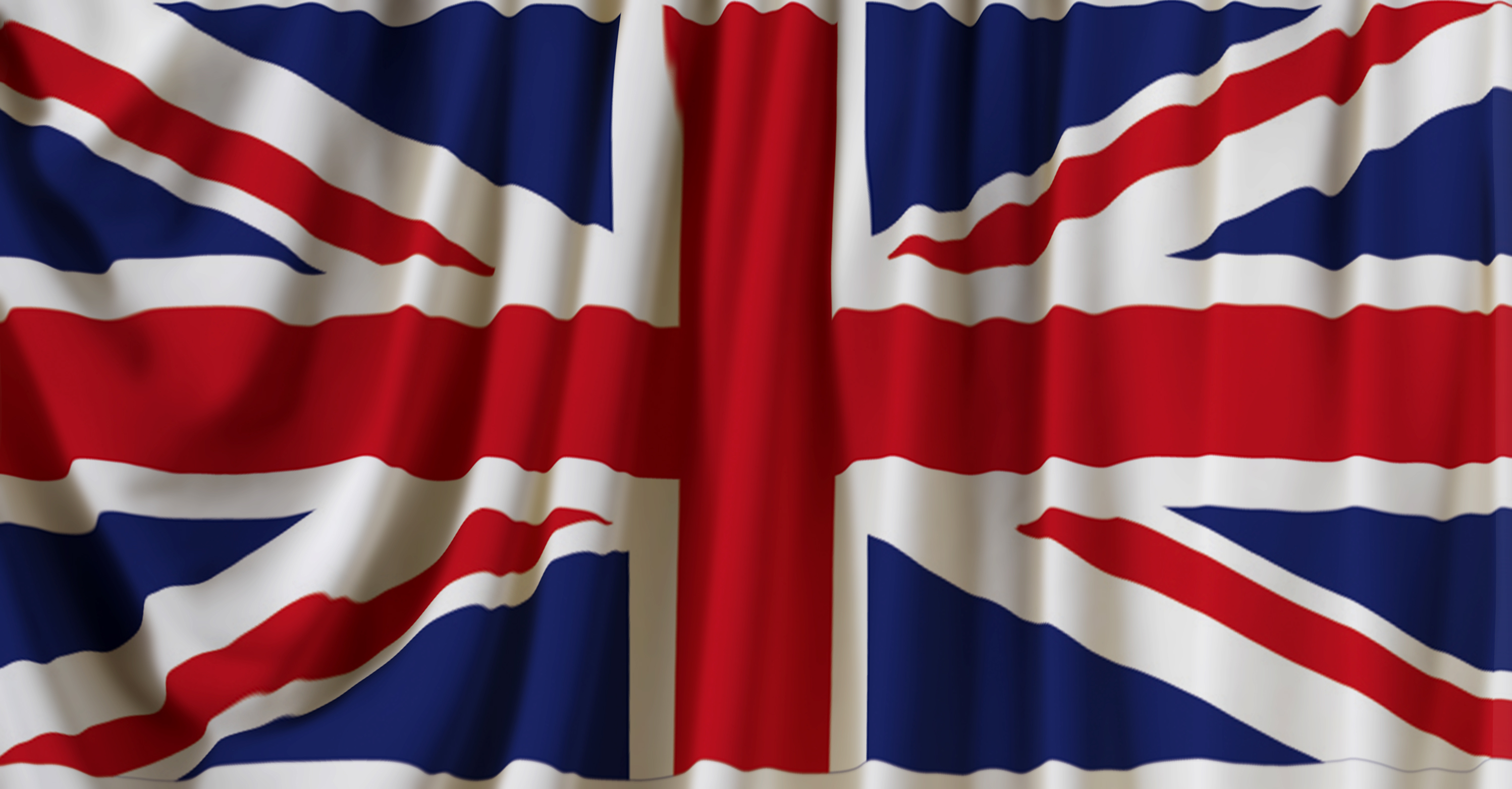 דגל אנגליה (יוצר באילוס') על וילון מקומט, עם פילטרים