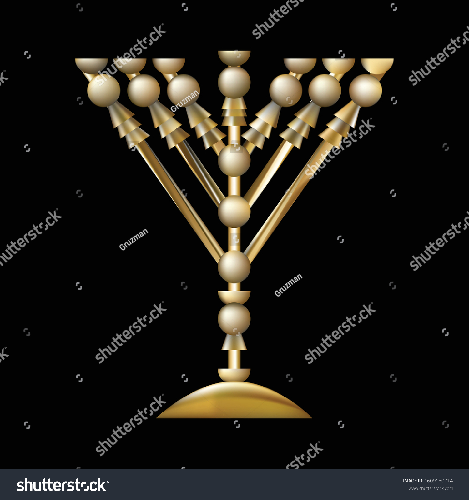 מנורת הזהב המקדש תלת מימד וקטורי -1609180714