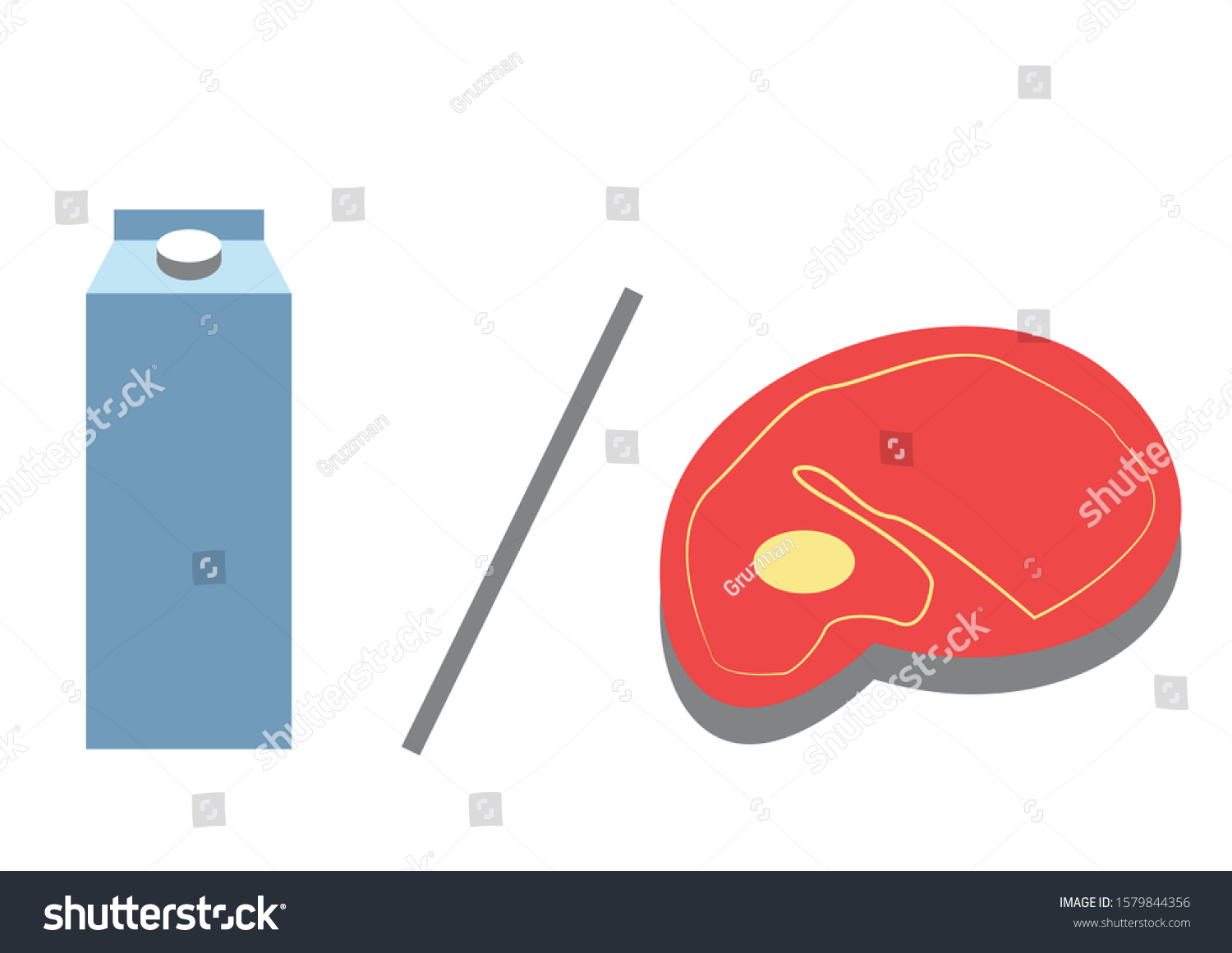 Stock-vector-kosher-icon-separation-of-milk-and-meat-אייקון וקטורי כשרות בשר וחלב 1579844356