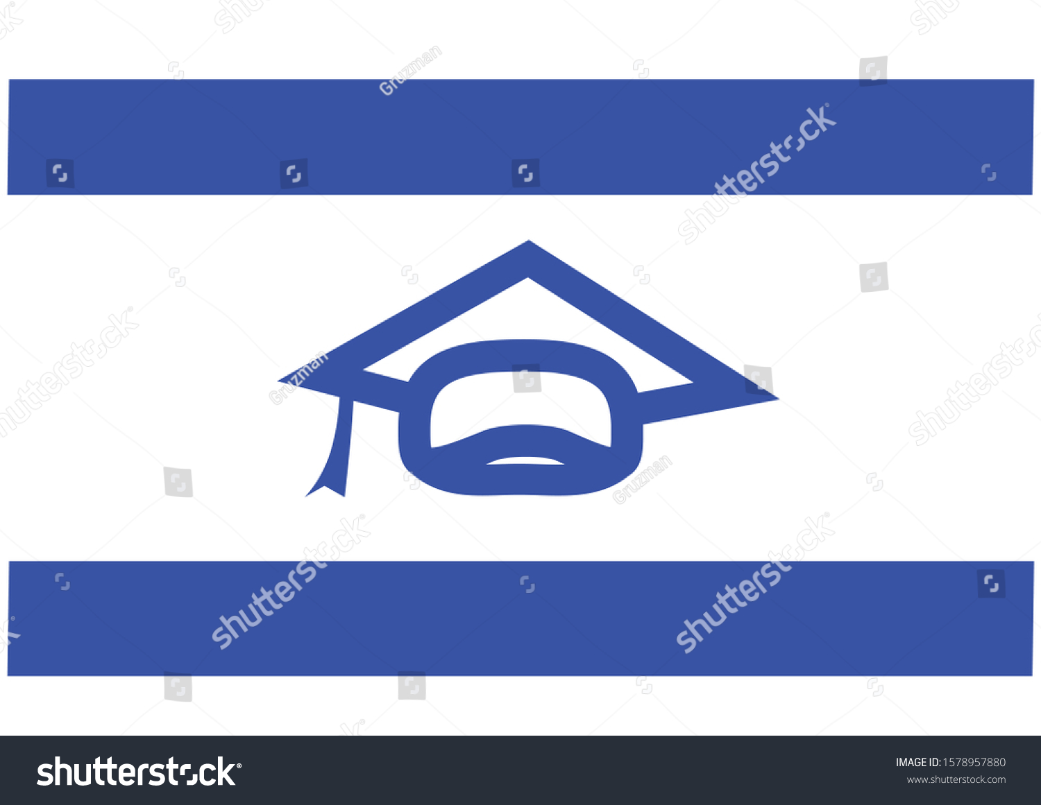 Vector-illustration-of-an-israeli-flag-with-a-judge-s-hat-in-1578957880