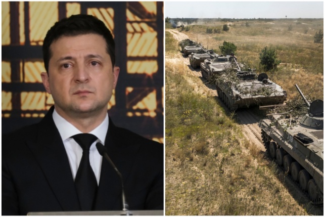 נשיא אוקראינה וכוחות הצבא הפרוסים