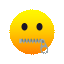 emoji 🤐 | פרצוף עם פה סגור ברוכסן | Joypixels | Animation GIF 64x64 | zipper-mouth face