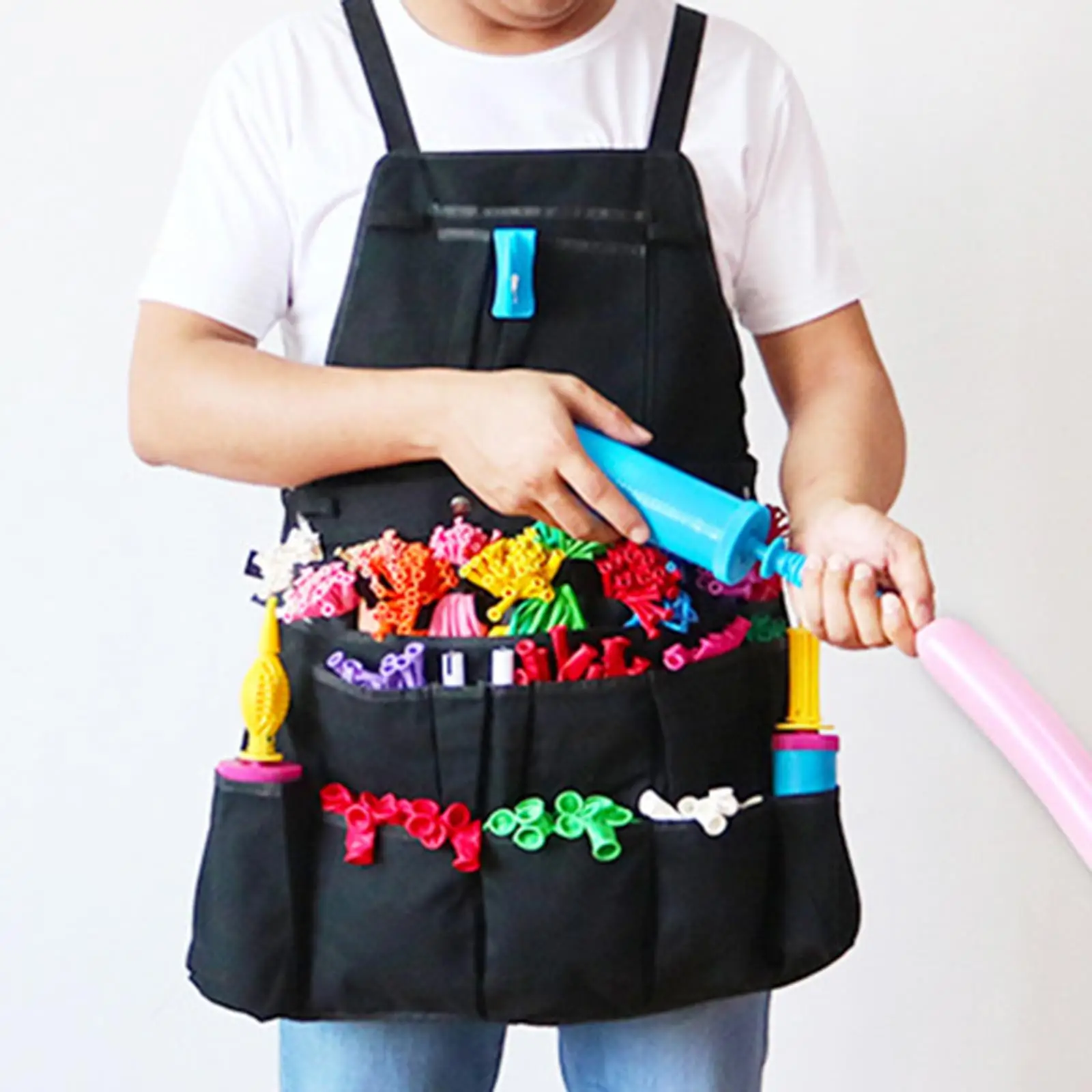 Tools Apron Housekeeping Portable Clown Shown Balloon Twister Tool Apron Pottery Balloon Entertainer Multipockets Apron