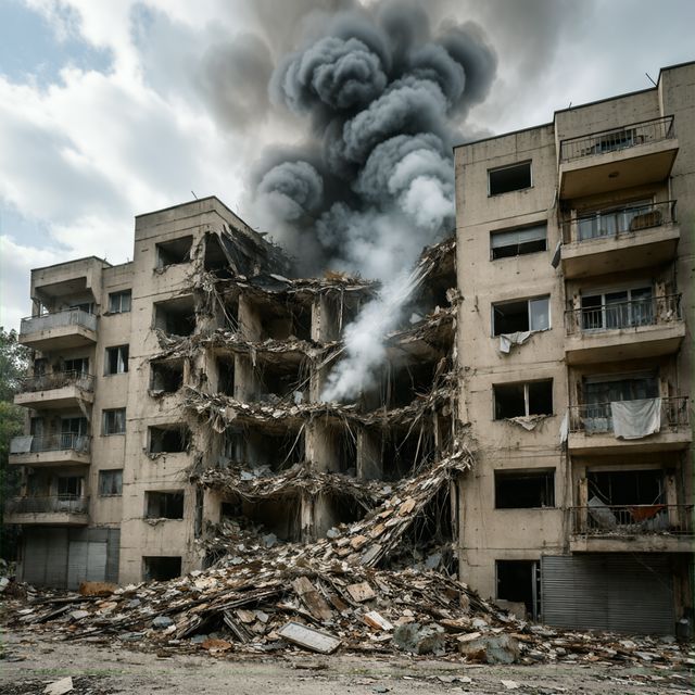 שמאי רכוש בודק מבנה שניזוק מהדף במסגרת קורס שמאות רכוש בפרוג